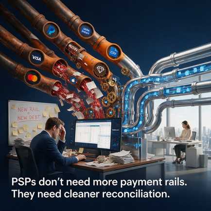 PSPs do not need more payment methods. They need cleaner reconciliation — Insights from Frederic Yves Michel NOEL